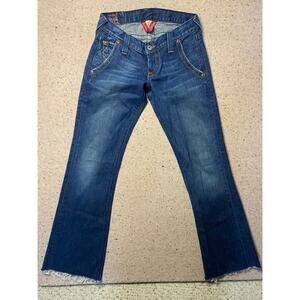 VTG Style Y2K Lucky Brand Made in USA Flare Row Edge Fancy Flap Pocket Jeans 8